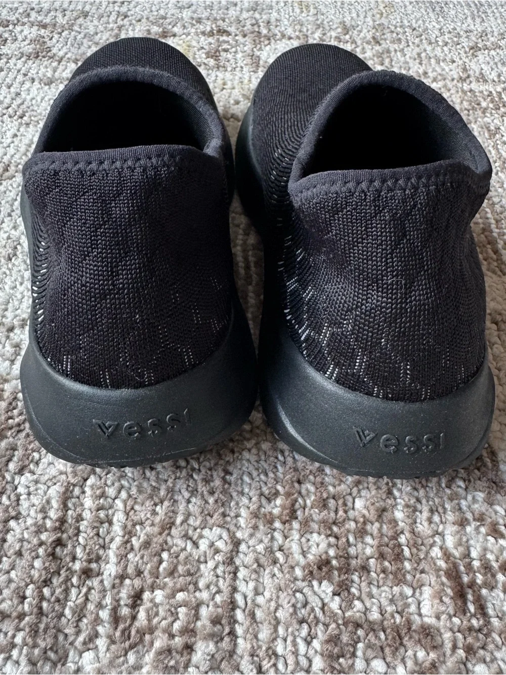 NWOB Vessi Skyline Knit Sneaker In Black